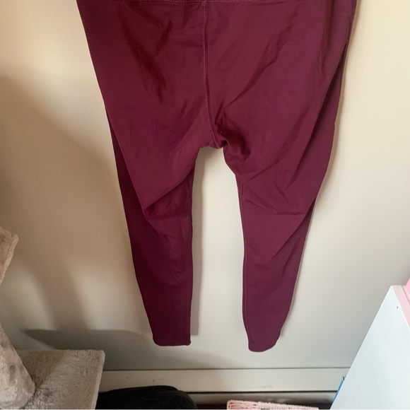 Jed North BRAND NEW Leggings size LARGE Maroon HIGH WAISTED - Picture 3 of 8